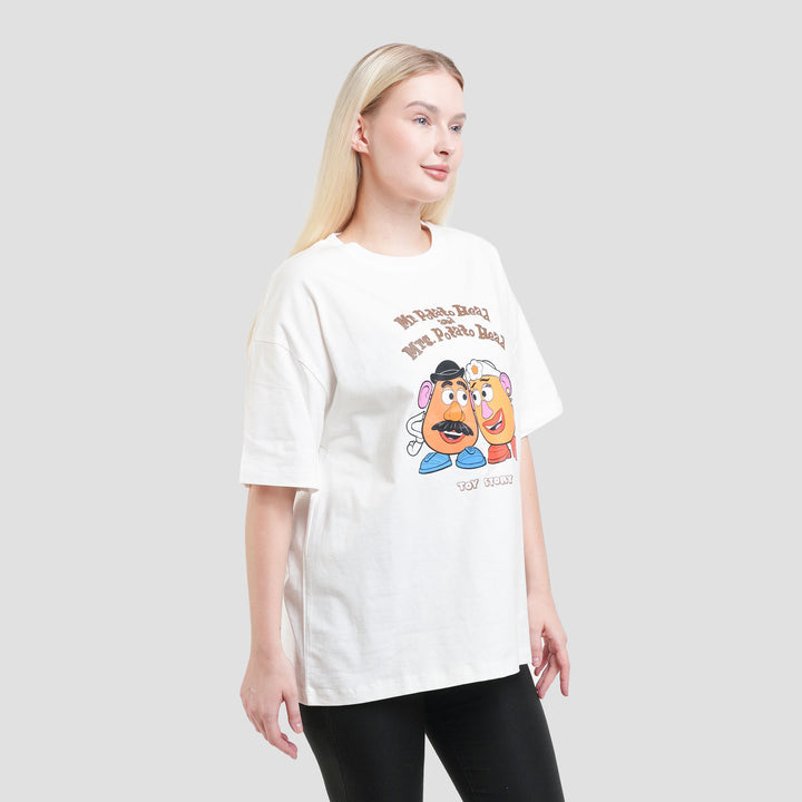 Disney Oversize Print Toy Story Mr Potato Kaos Wanita