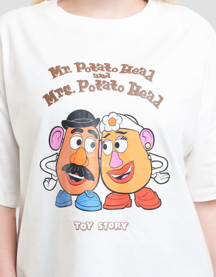 Disney Oversize Print Toy Story Mr Potato Kaos Wanita