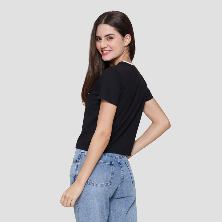 Disney Boxy Print Stripe Toy Story Forky Kaos Wanita