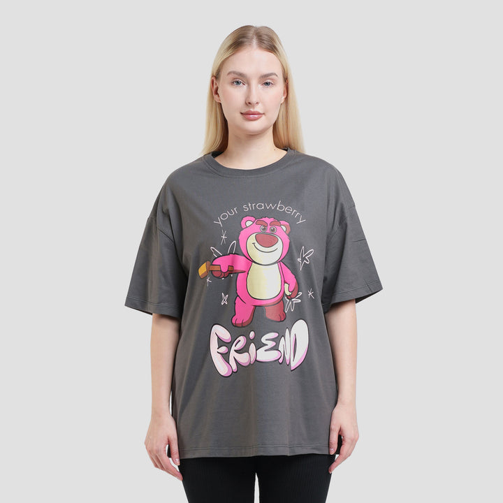 Disney Print Toy Story Lotso Kaos Oversize Wanita