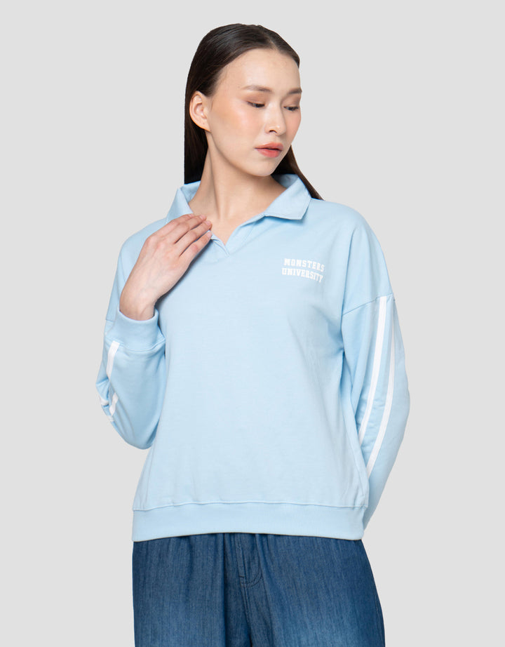 Disney Collar Reg Print Monster Sweater Wanita