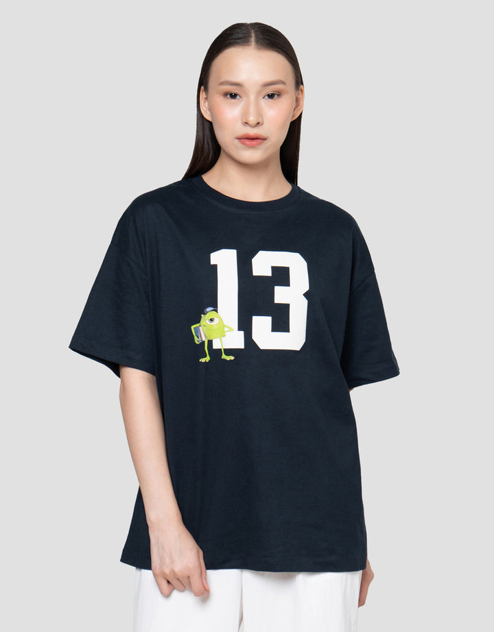 Disney Print Monster Kaos Lengan Pnedek Oversize Wanita