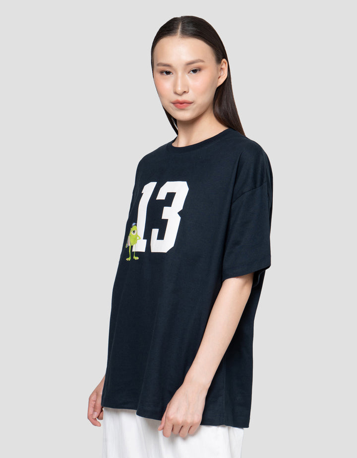 Disney Print Monster Kaos Lengan Pnedek Oversize Wanita