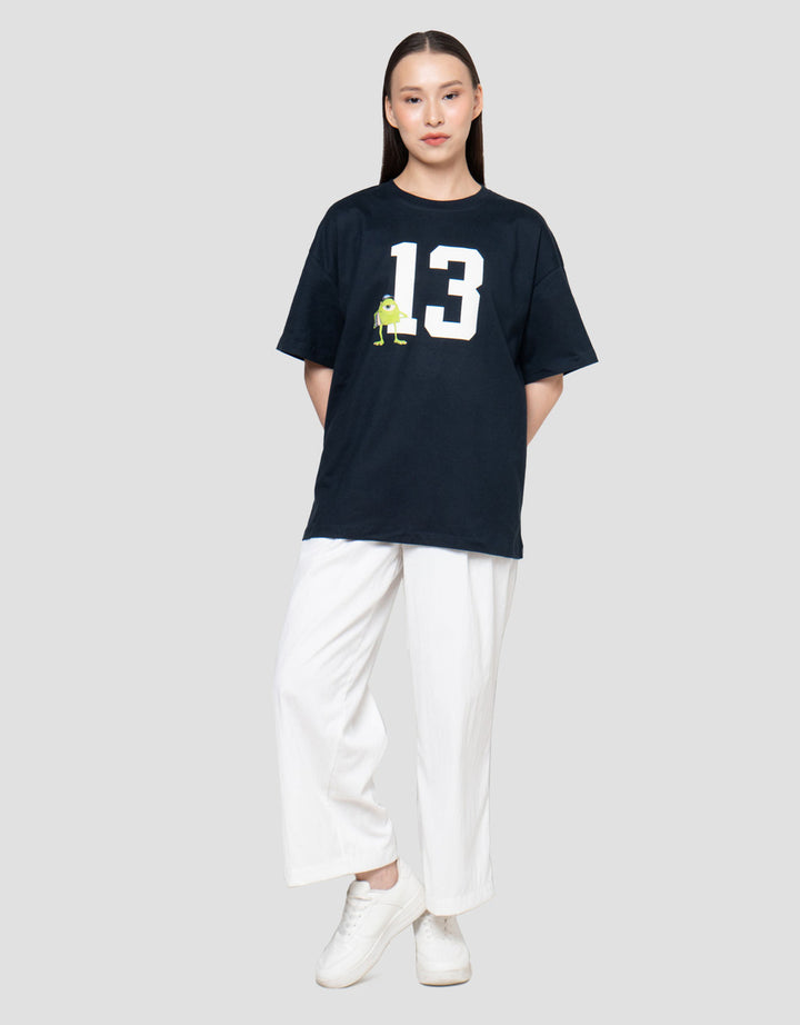 Disney Print Monster Kaos Lengan Pnedek Oversize Wanita