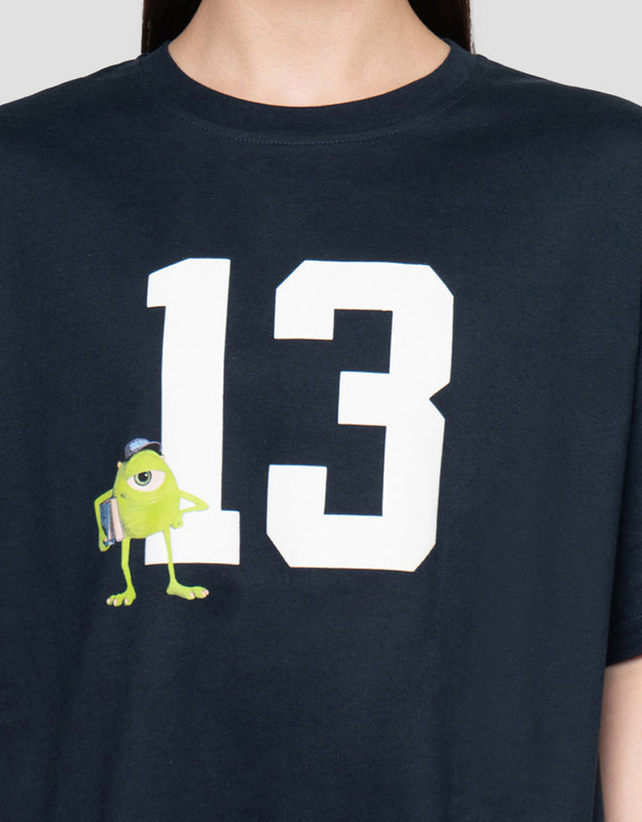 Disney Print Monster Kaos Lengan Pnedek Oversize Wanita