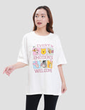 Disney Print Winnie The Pooh Kaos Oversize Wanita