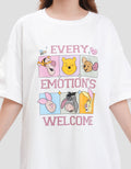 Disney Print Winnie The Pooh Kaos Oversize Wanita