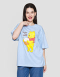 Disney Print Winnie The Pooh Kaos Oversize Wanita