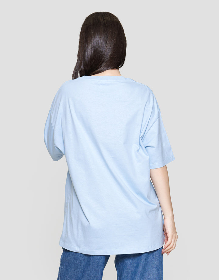 Disney Print Winnie The Pooh Kaos Oversize Wanita