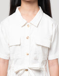 Nevada Woven Twill Kargo With Belt Dress Anak Perempuan