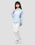 Nevada Salur With Inner Knit Model Kemeja Anak Perempuan
