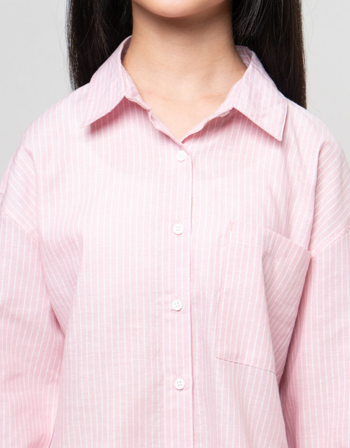 Nevada Salur With Inner Knit Model Kemeja Anak Perempuan