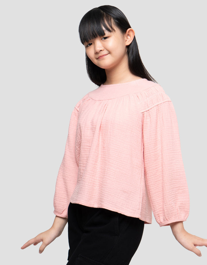 Nevada Foam Smock Bahu Blouse Anak Perempuan