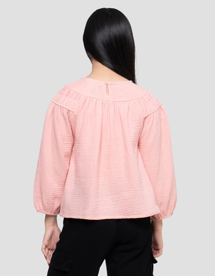 Nevada Foam Smock Bahu Blouse Anak Perempuan