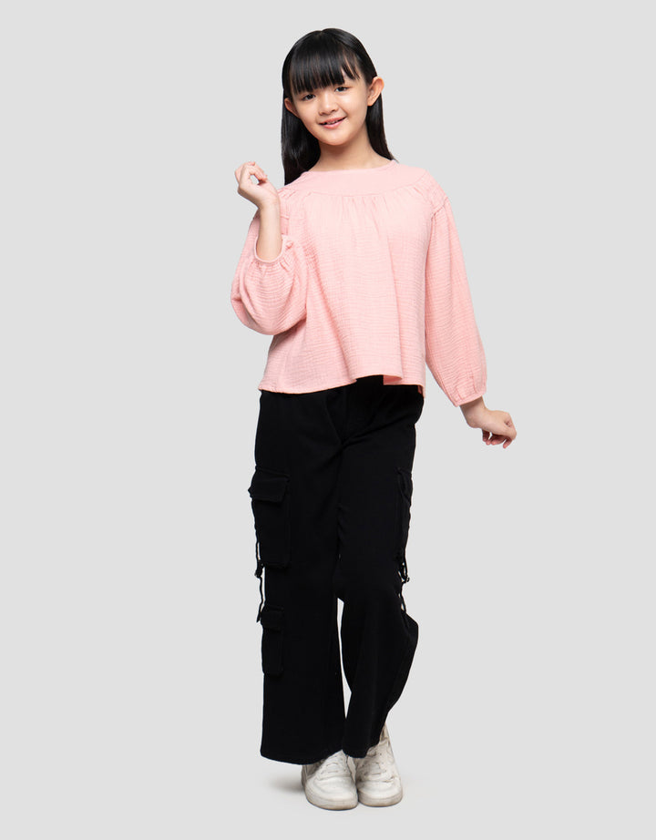 Nevada Foam Smock Bahu Blouse Anak Perempuan