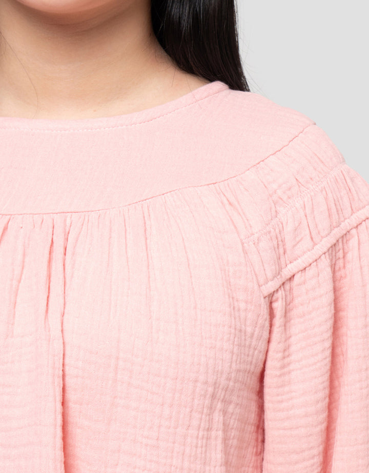 Nevada Foam Smock Bahu Blouse Anak Perempuan