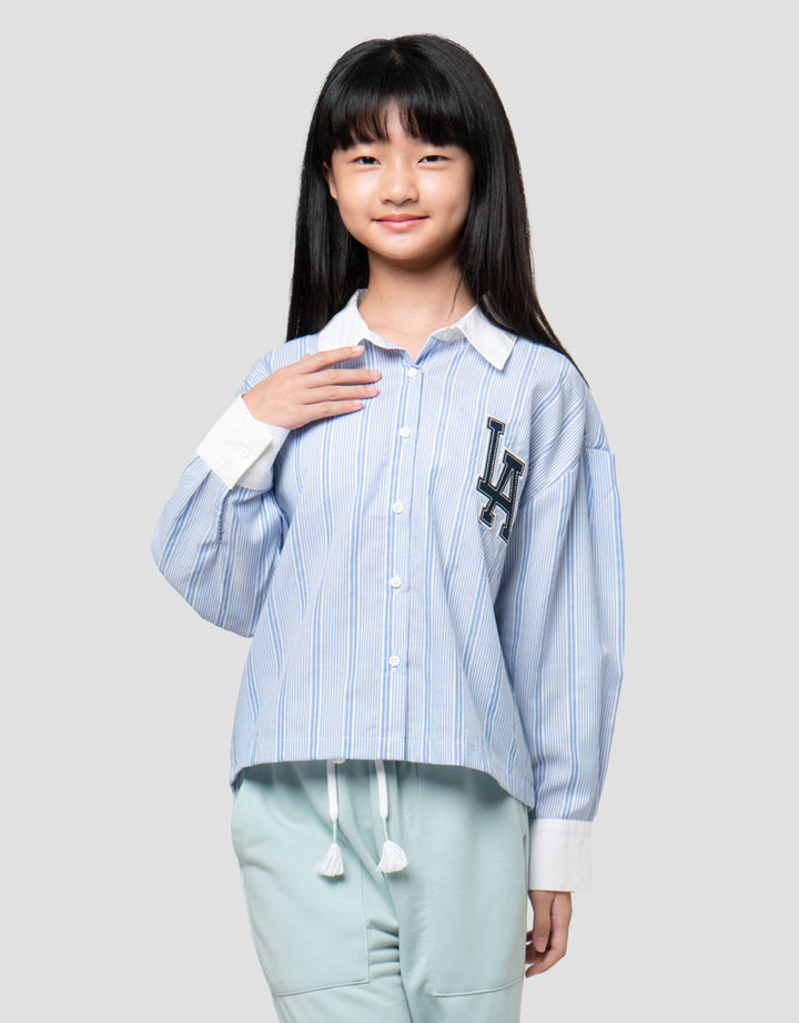 Nevada Salur Bordir La Kemeja Anak Perempuan