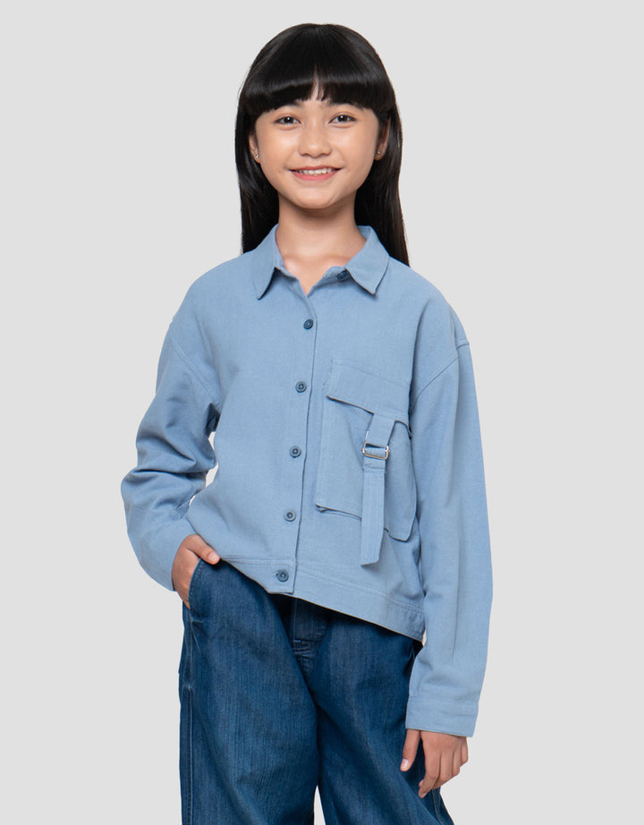 Nevada Polos Kantong Kemeja Anak Perempuan