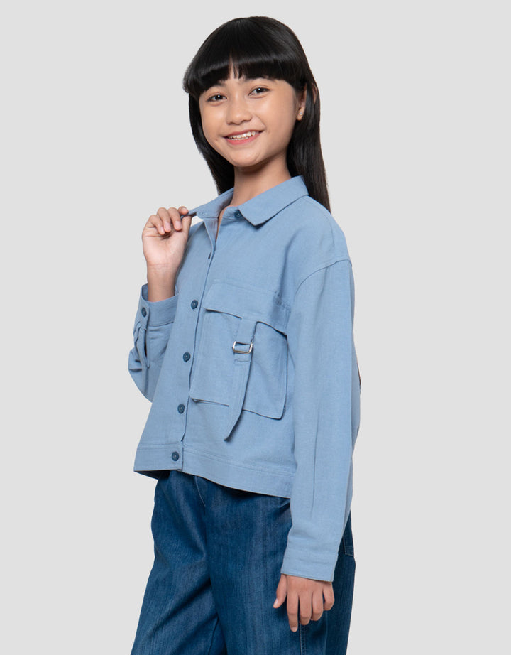 Nevada Polos Kantong Kemeja Anak Perempuan