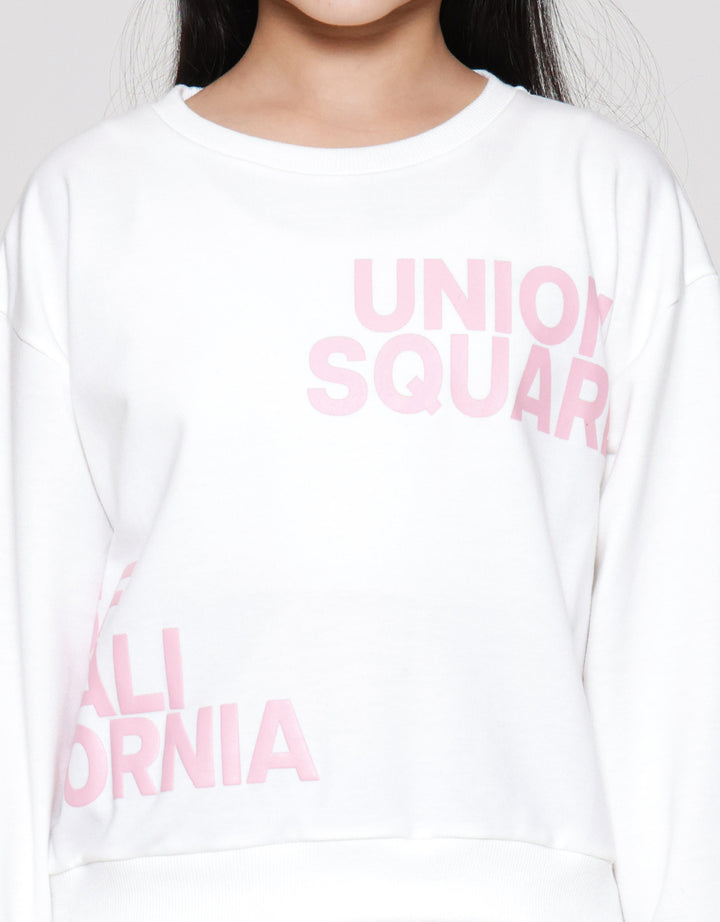 Nevada Sablon Sweater Anak Perempuan