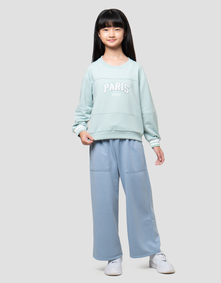 Nevada Embro Chenile Paris Sweater Anak Perempuan