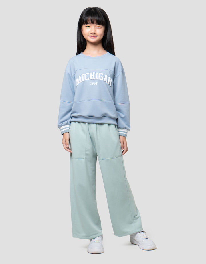 Nevada Embro Chenile Michigan Sweater Anak Perempuan