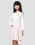 Nevada Fake 2Pcs Pleats Bordir Dress Anak Perempuan