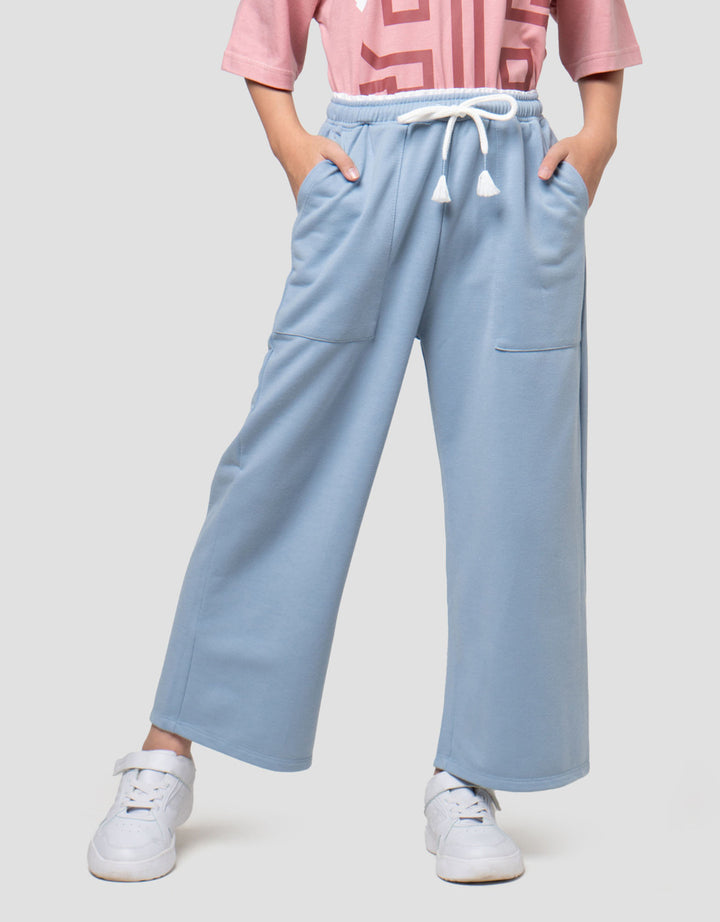 Nevada Knit Double Waist Pinggang Celana Anak Perempuan