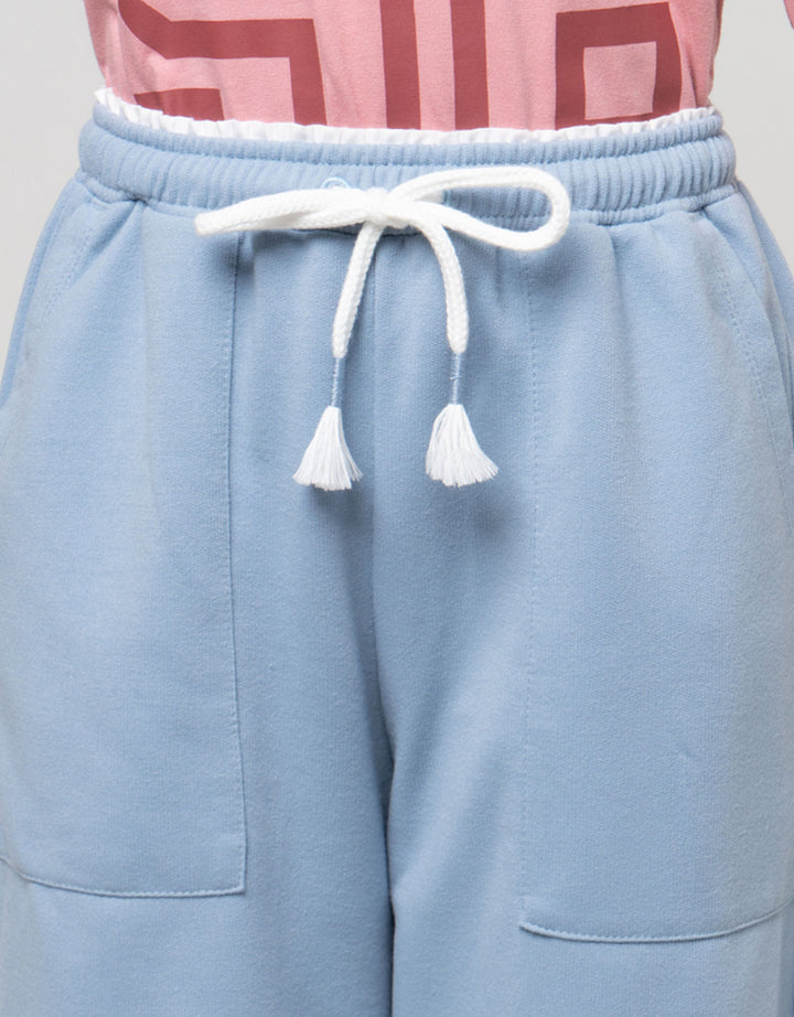 Nevada Knit Double Waist Pinggang Celana Anak Perempuan