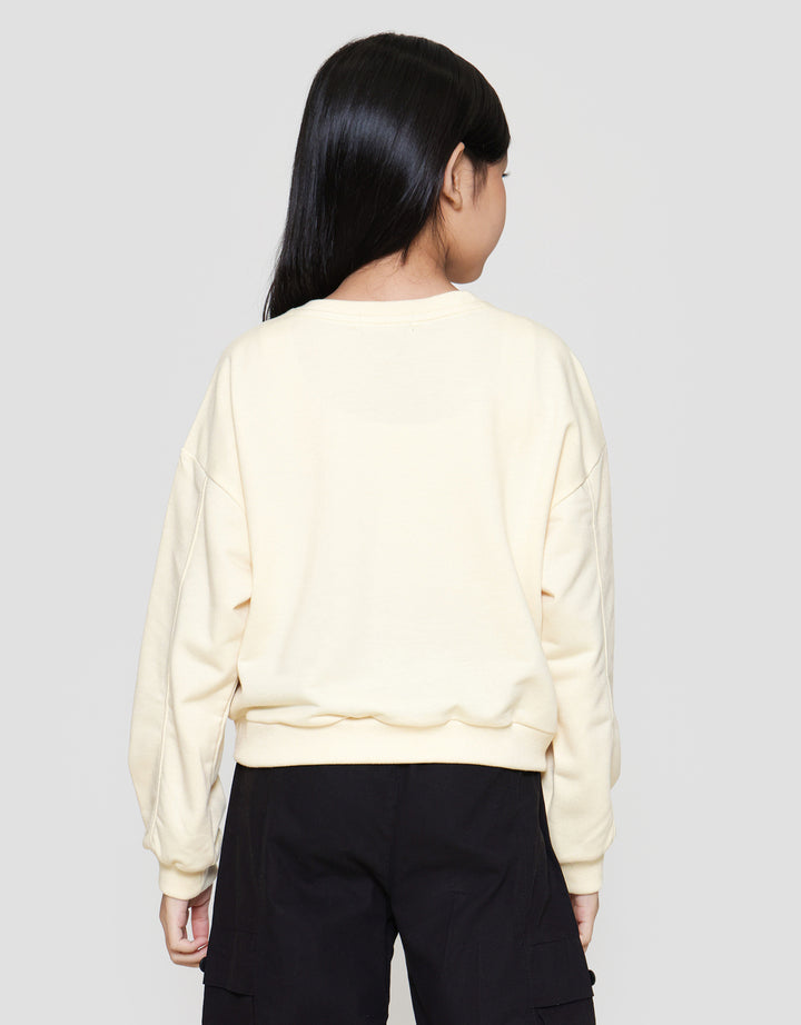 Nevada Aplikasi Woven Kotak Sweater Anak Perempuan