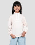 Nevada Zipper Lengan Garis 1 Bordir Sweater Anak Perempuan