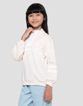 Nevada Zipper Lengan Garis 1 Bordir Sweater Anak Perempuan