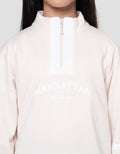 Nevada Zipper Lengan Garis 1 Bordir Sweater Anak Perempuan