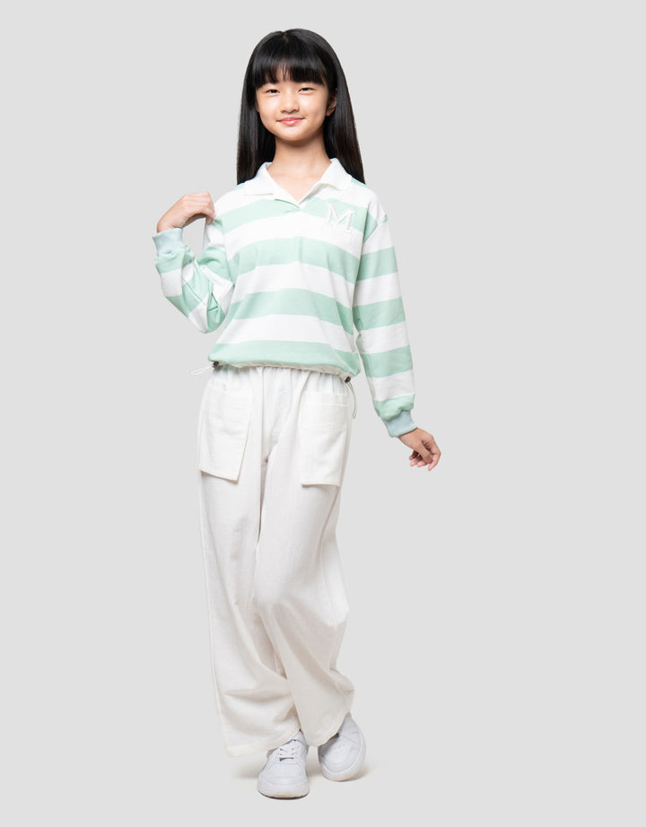 Nevada Garis Embro Sweater Anak Perempuan