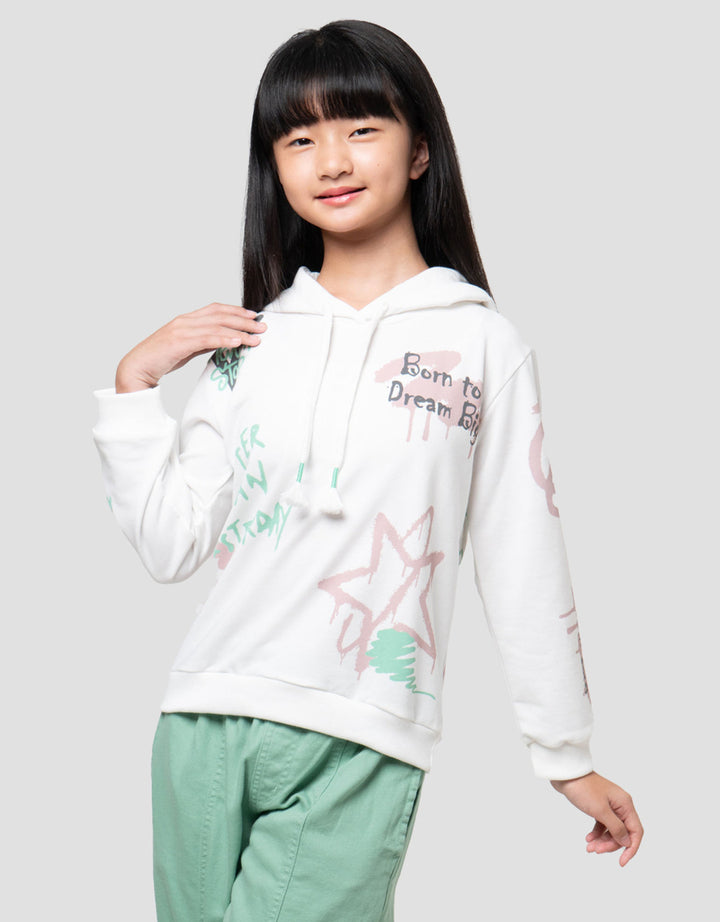 Nevada Hoodie Grafitti Sweater Anak Perempuan