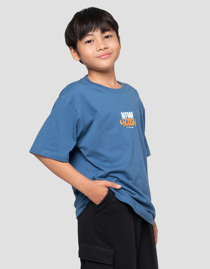 Nevada Sablon City Bubble New York Kaos Anak Laki-laki