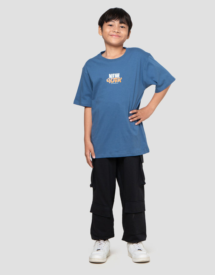 Nevada Sablon City Bubble New York Kaos Anak Laki-laki