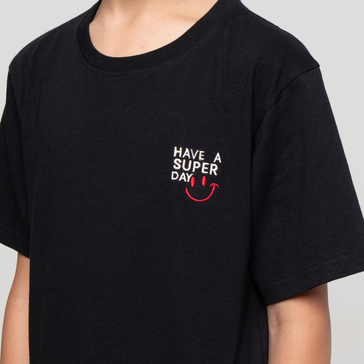 Nevada Bordir Wordsml Casual Kaos Anak Laki-laki