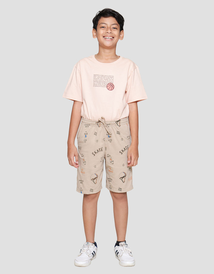 Nevada Knit Terry Wording Celana Pendek Anak Laki-laki