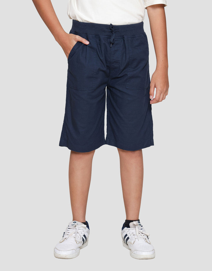 Nevada Woven Linen Look Slub Celana Pendek Anak Laki-laki