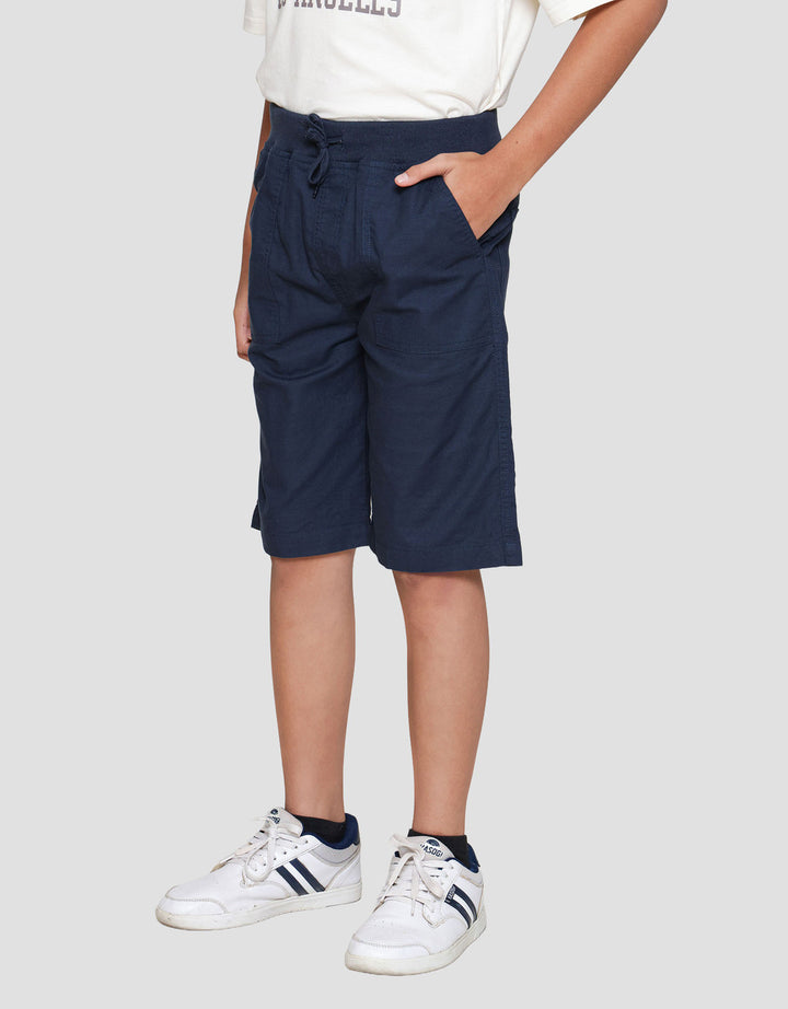 Nevada Woven Linen Look Slub Celana Pendek Anak Laki-laki