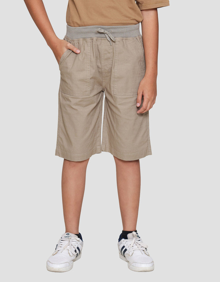 Nevada Woven Linen Look Slub Celana Pendek Anak Laki-laki