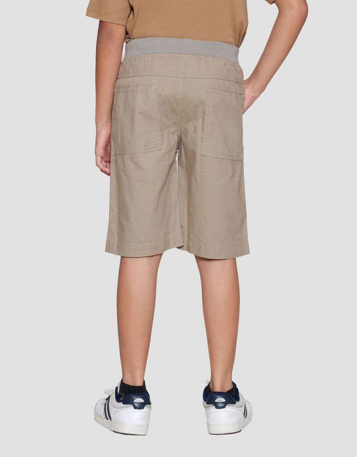 Nevada Woven Linen Look Slub Celana Pendek Anak Laki-laki