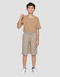Nevada Woven Linen Look Slub Celana Pendek Anak Laki-laki