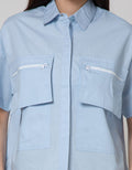 Details Short Sleeve Shirt Half Sleeve Cargo Pocket And String