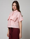 Details Short Sleeve Shirt Half Sleeve Cargo Pocket And String