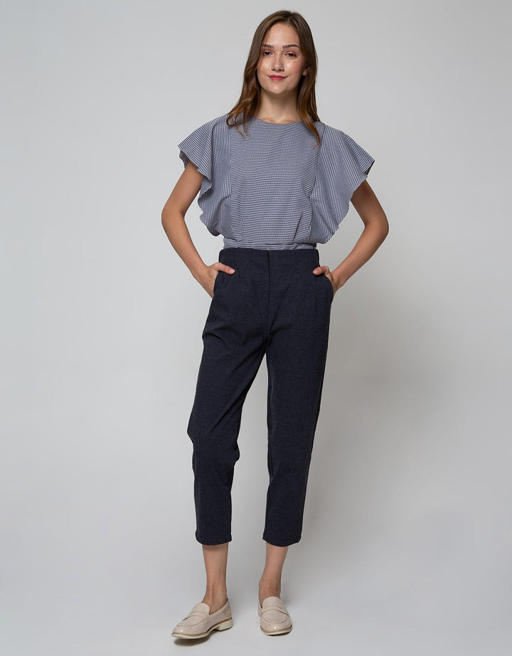 Details Long Pants High Rise With Pocket Lips At Front