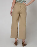 Details Long Pants With Cullotes Shape Button At Front