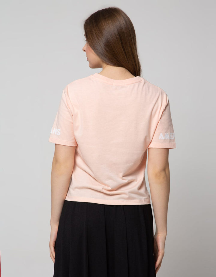 American Jeans Short Sleeve T-Shirt Tee Mesh Detail