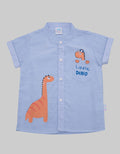 Pipiniko Short Sleeve Shirt Dino Print Kantong